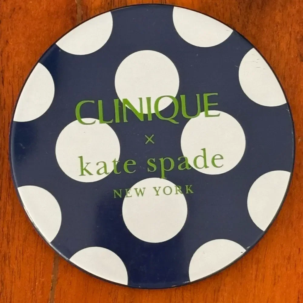 Kate Spade Swivel Compact Mirror - Navy and White polka dot
